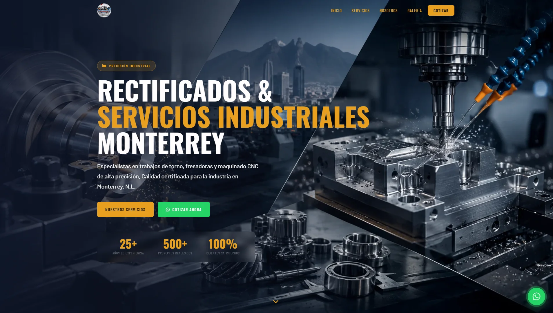Captura de pantalla de rectificados monterrey